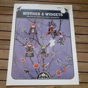Perforated Paper Halloween Ornaments Leaflet Book 51 Cross Stitch Witches Widget